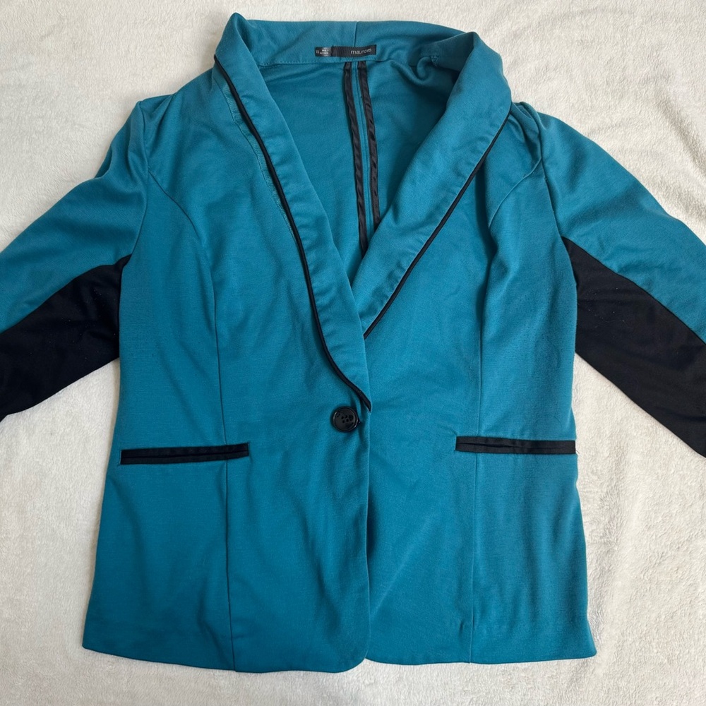 Maurices Teal and Black Women's Blazer Plus Size XXL